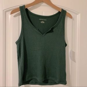 COPY - American Eagle Olive Notch Tank Top L